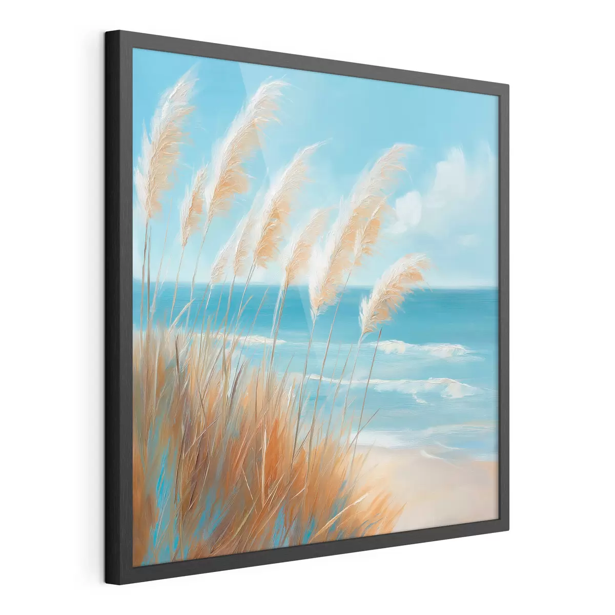 Poster Spighe di grano in riva al mare f51061
