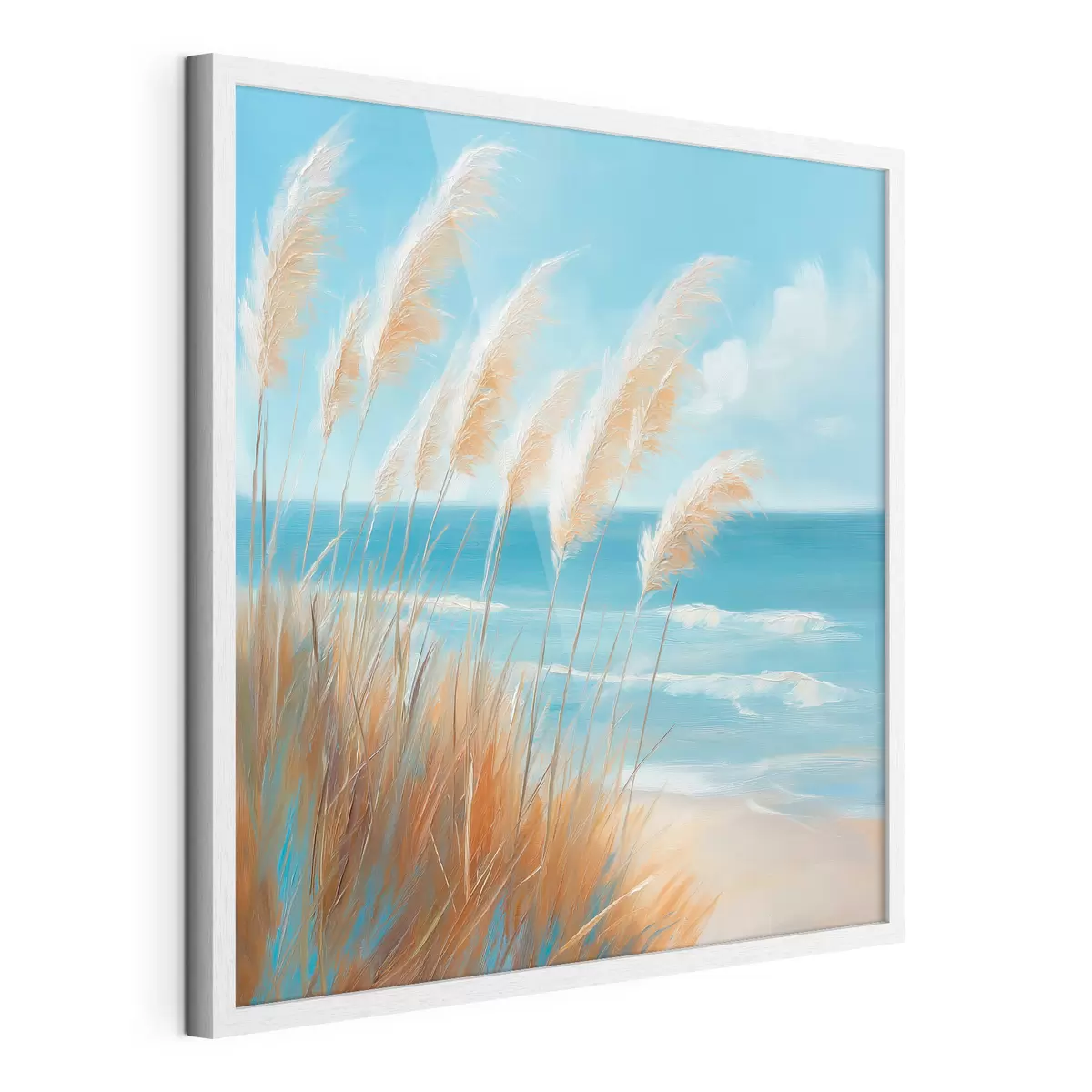 Poster Spighe di grano in riva al mare f51061