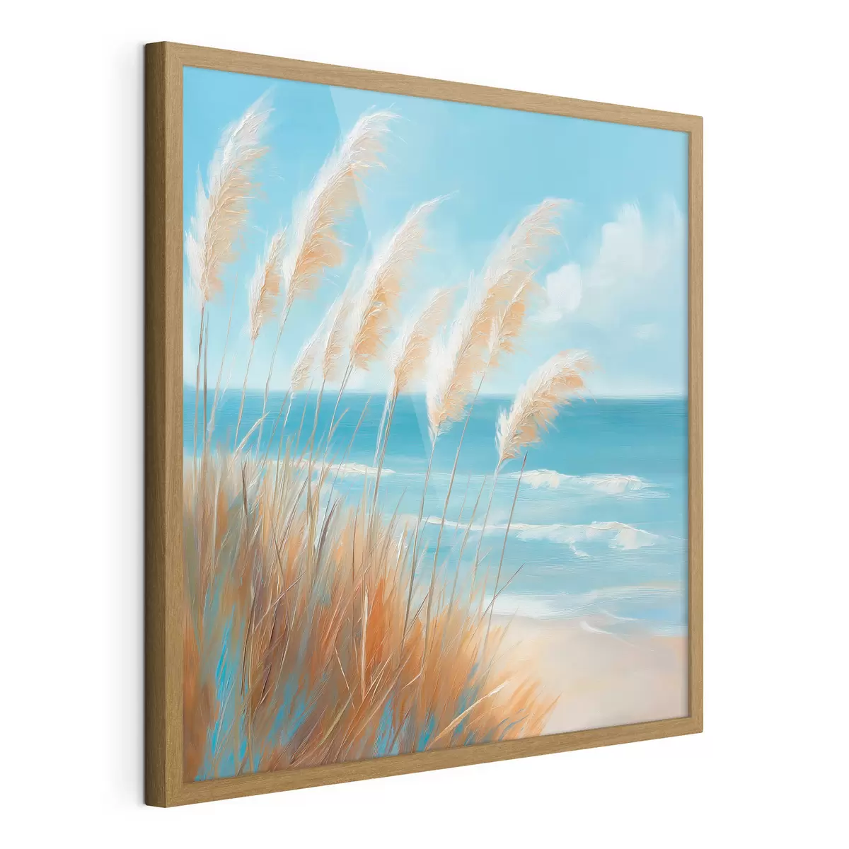 Poster Spighe di grano in riva al mare f51061