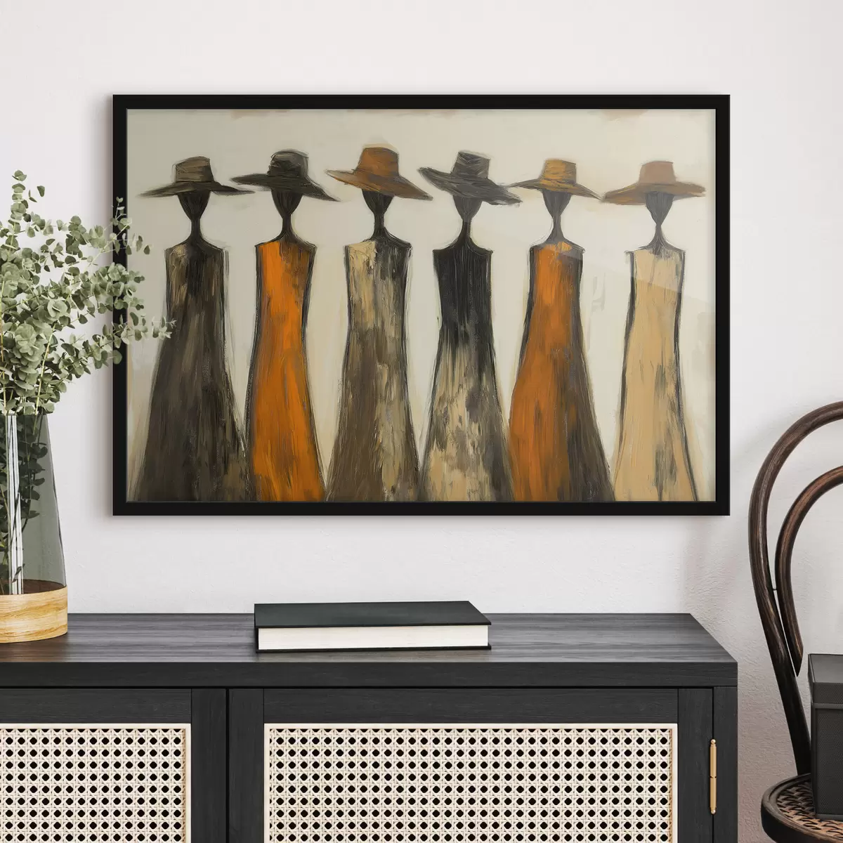 Poster Sagome con il cappello f51064