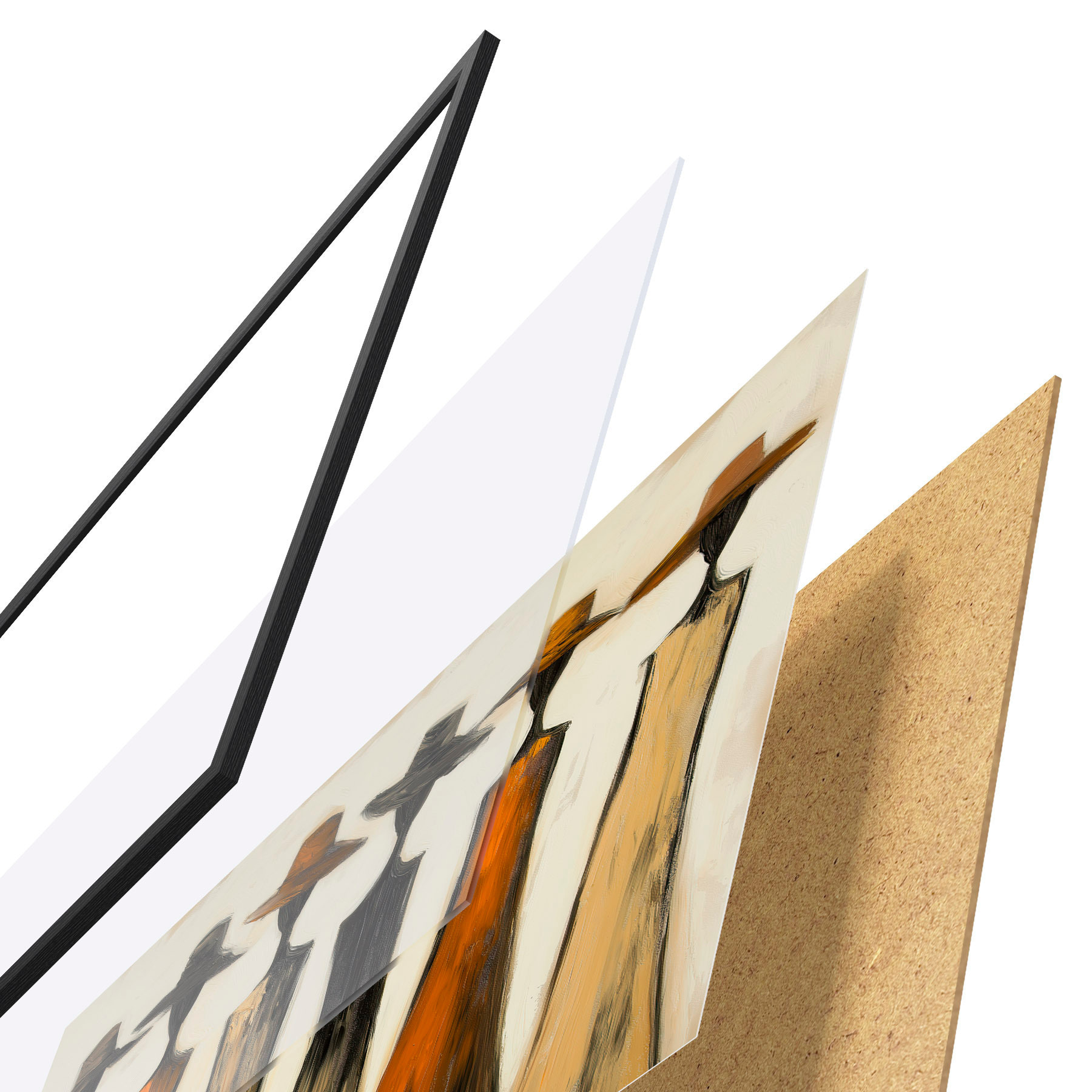 Poster Sagome con il cappello f51064