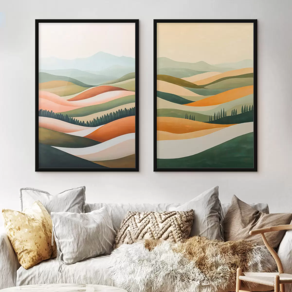 Poster Montagne colorate (astratto) d31081