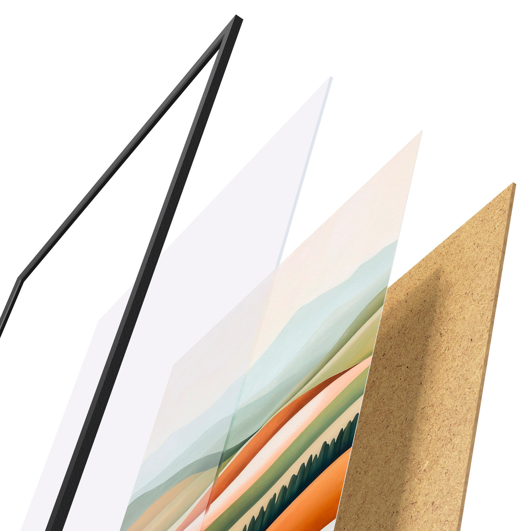 Poster Montagne colorate (astratto) d31081