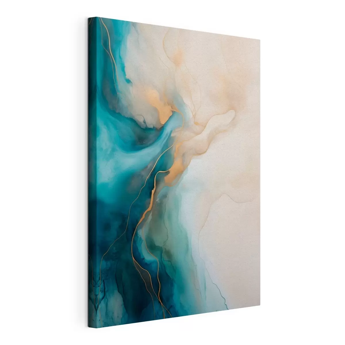 Quadro Onde di marmo azzurro e sabbia nr. s51082