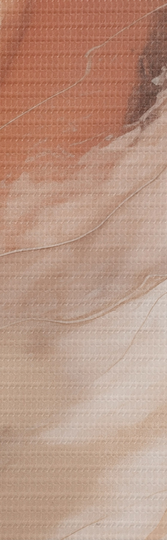Quadro Calde onde di arte fluida color terracotta nr. s51085