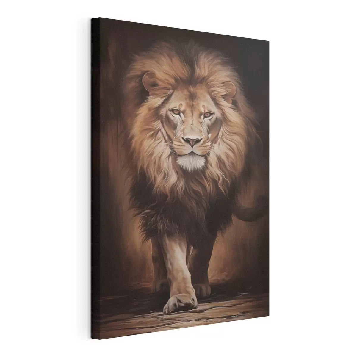Quadro Maestoso leone in un ambiente buio nr. s51087