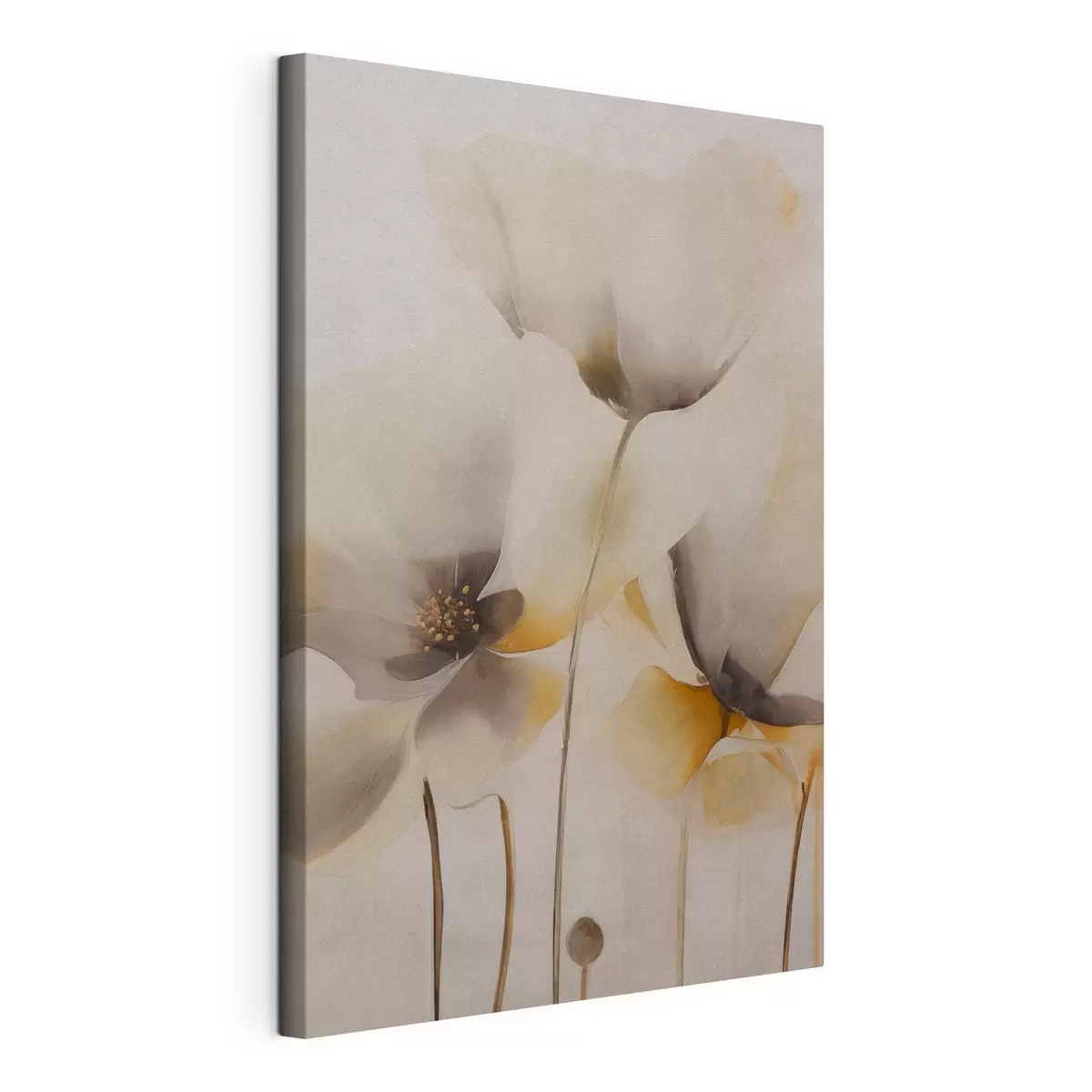 Quadro Papaveri ariosi in tonalità beige nr. s51090