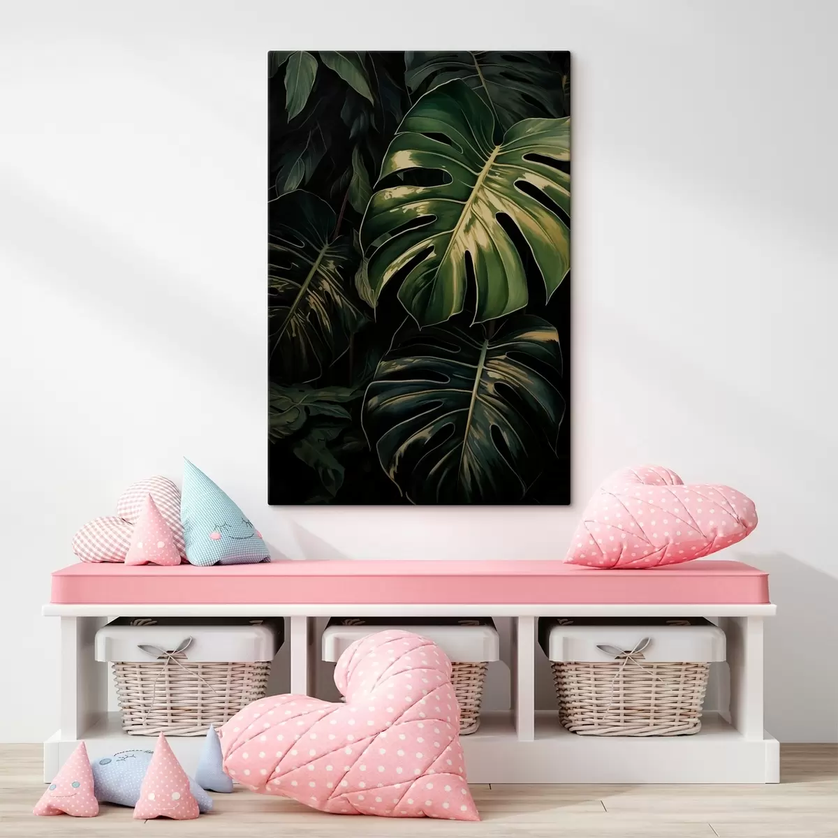 Quadro Foglie lucide di Monstera nei tropici oscuri nr. s51091