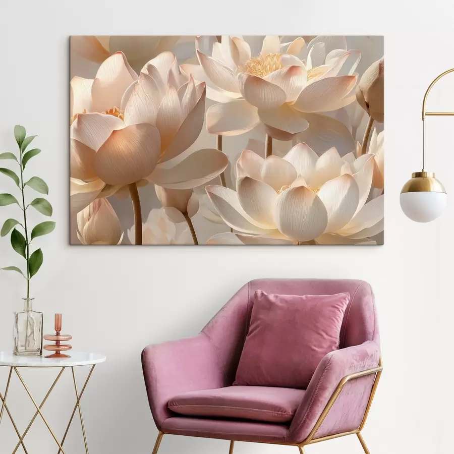 Quadro Delicate ninfee e fiori di loto nr. s51092