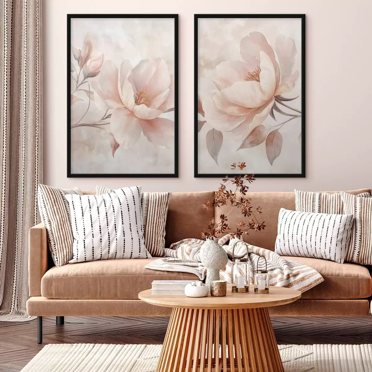 Poster Peonie in acquerello in polvere d31091