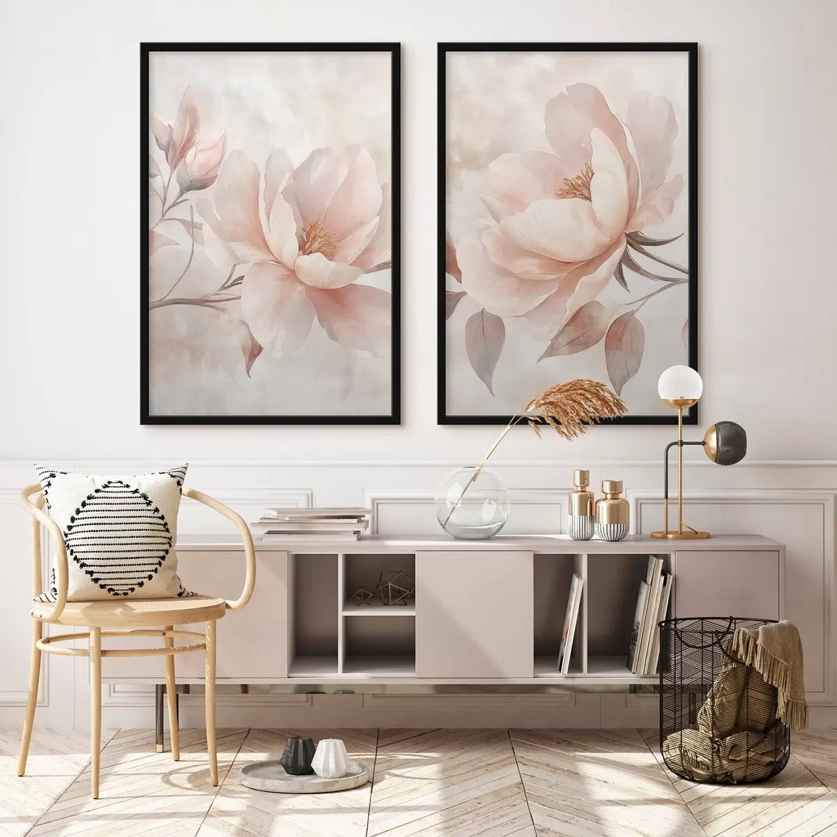Poster Peonie in acquerello in polvere d31091
