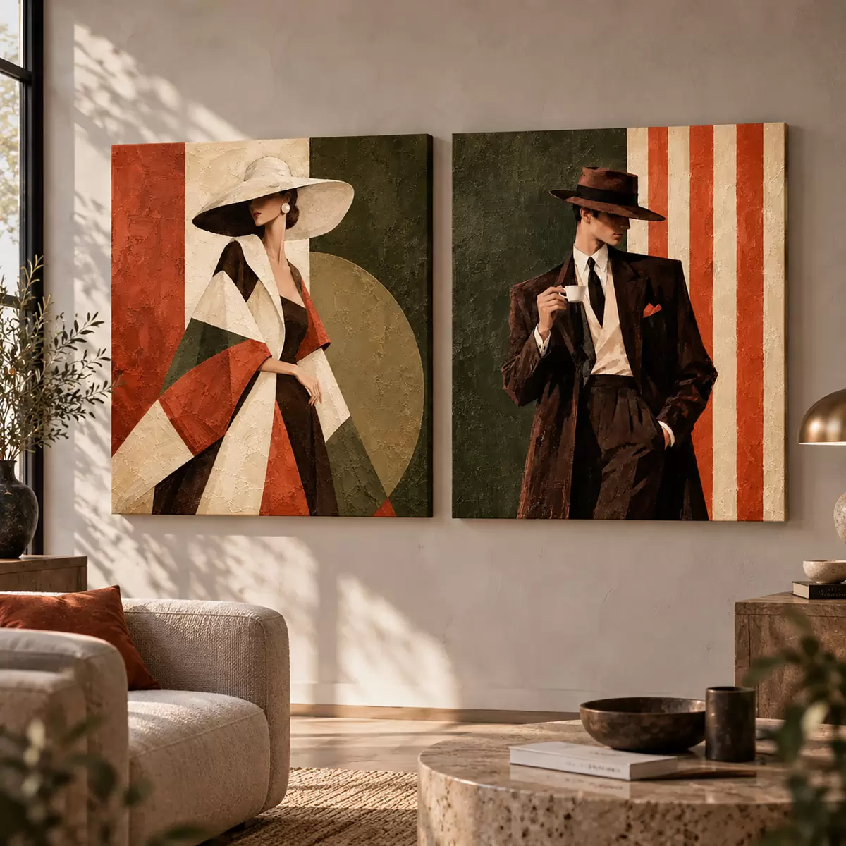 Quadro Un duo alla moda dai colori vivaci nr. m31116