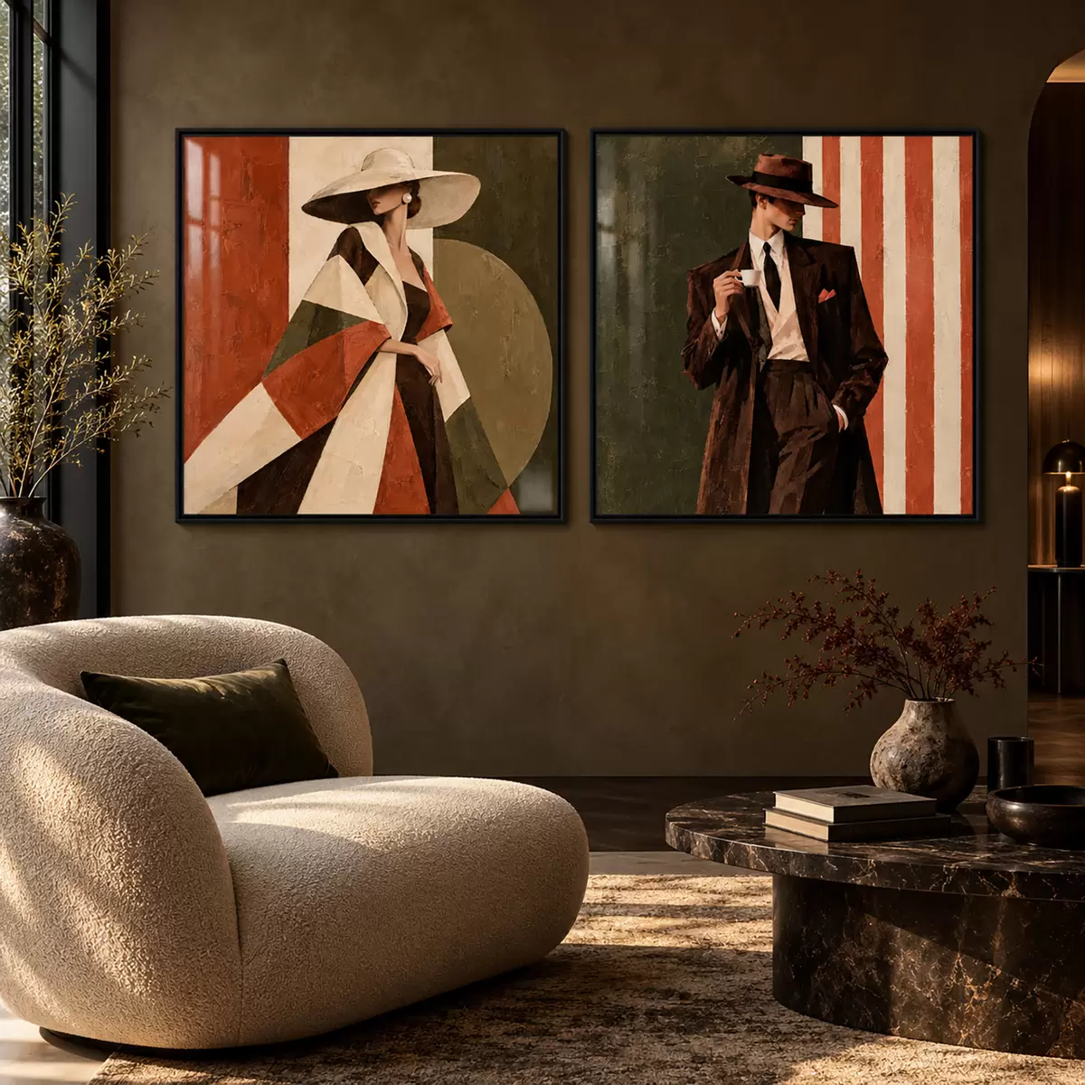 Poster Personaggi eleganti in abiti moderni d31116