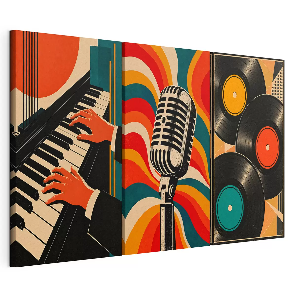Quadro Elementi musicali dai colori vivaci nr. m31115