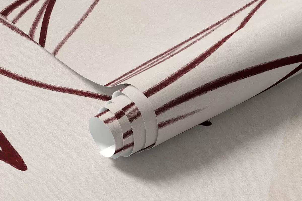 carta da parati Disegni minimalisti di foglie e fogliame tropicali, forme circolari dai colori pastello nr. w10111v1