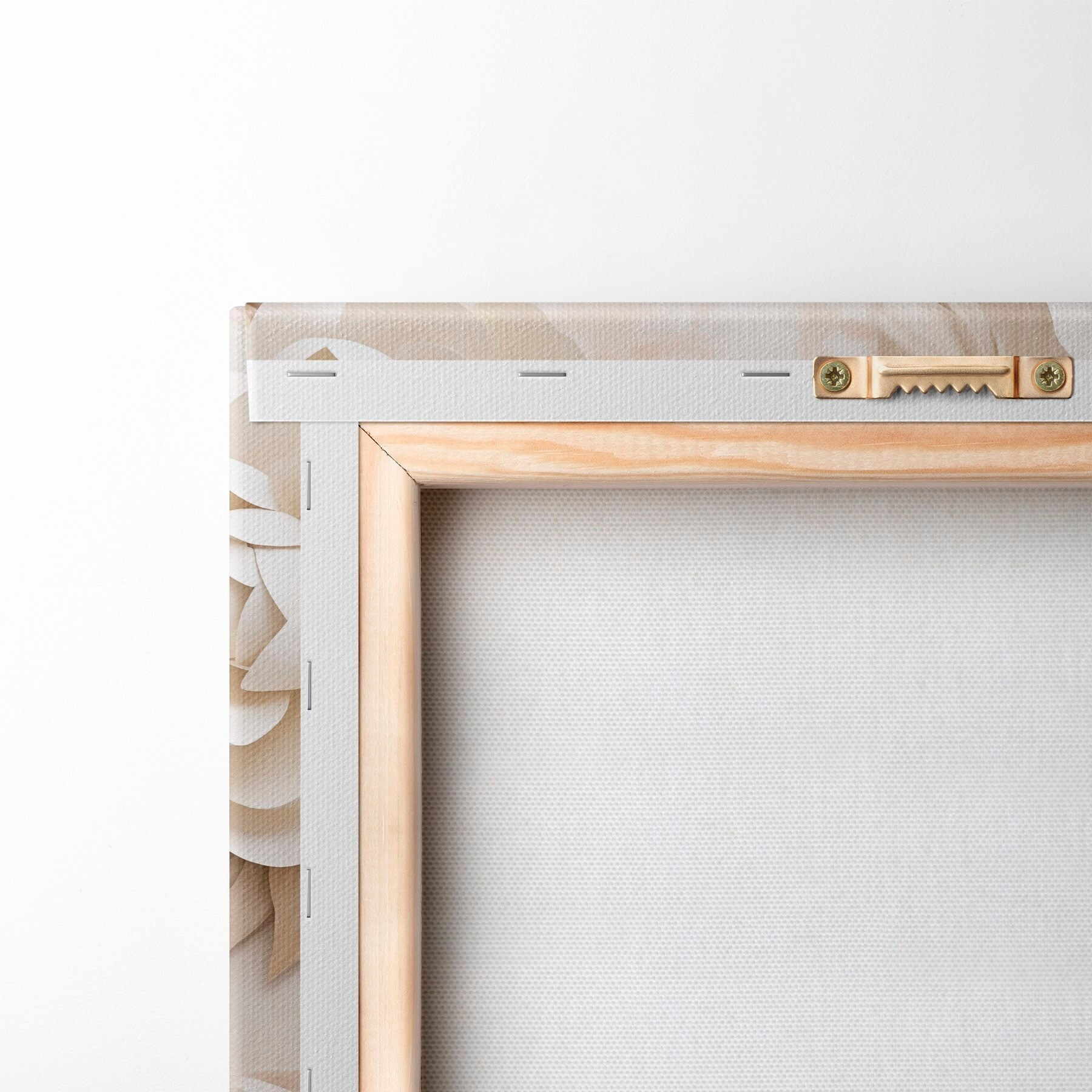 Quadro Rilievo in gesso 3D con fiori bianchi nr. s51096