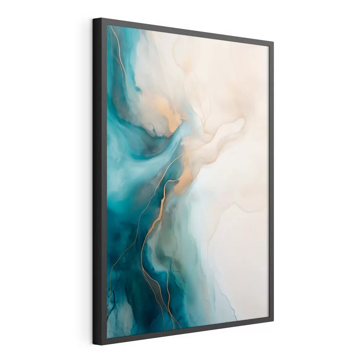 Poster Onde di marmo azzurro e sabbia f51082