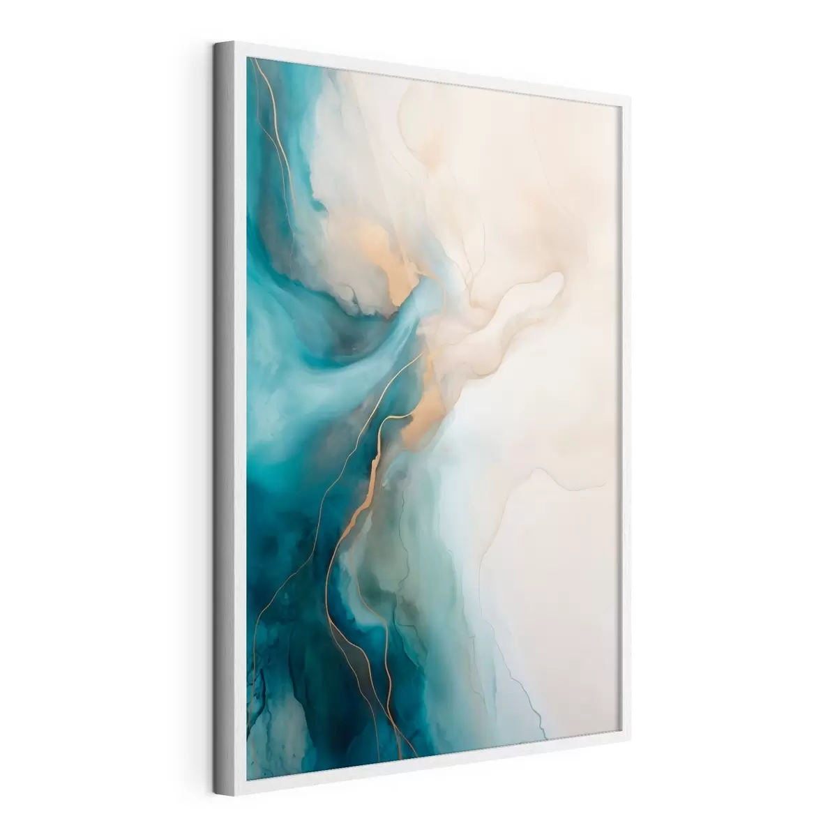 Poster Onde di marmo azzurro e sabbia f51082