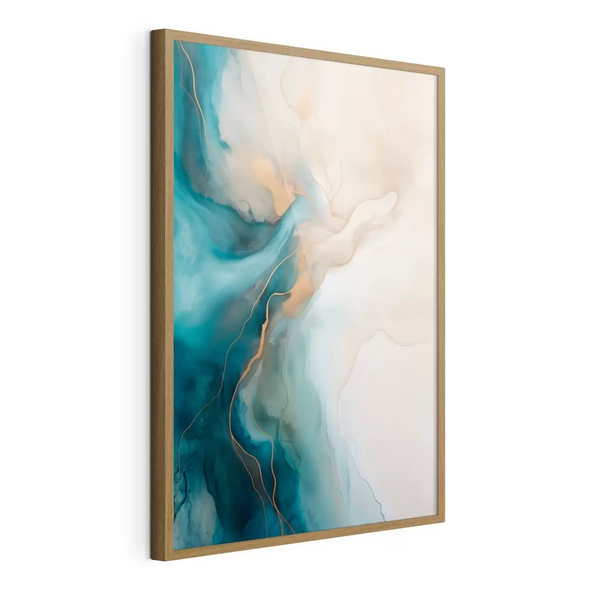 Poster Onde di marmo azzurro e sabbia f51082