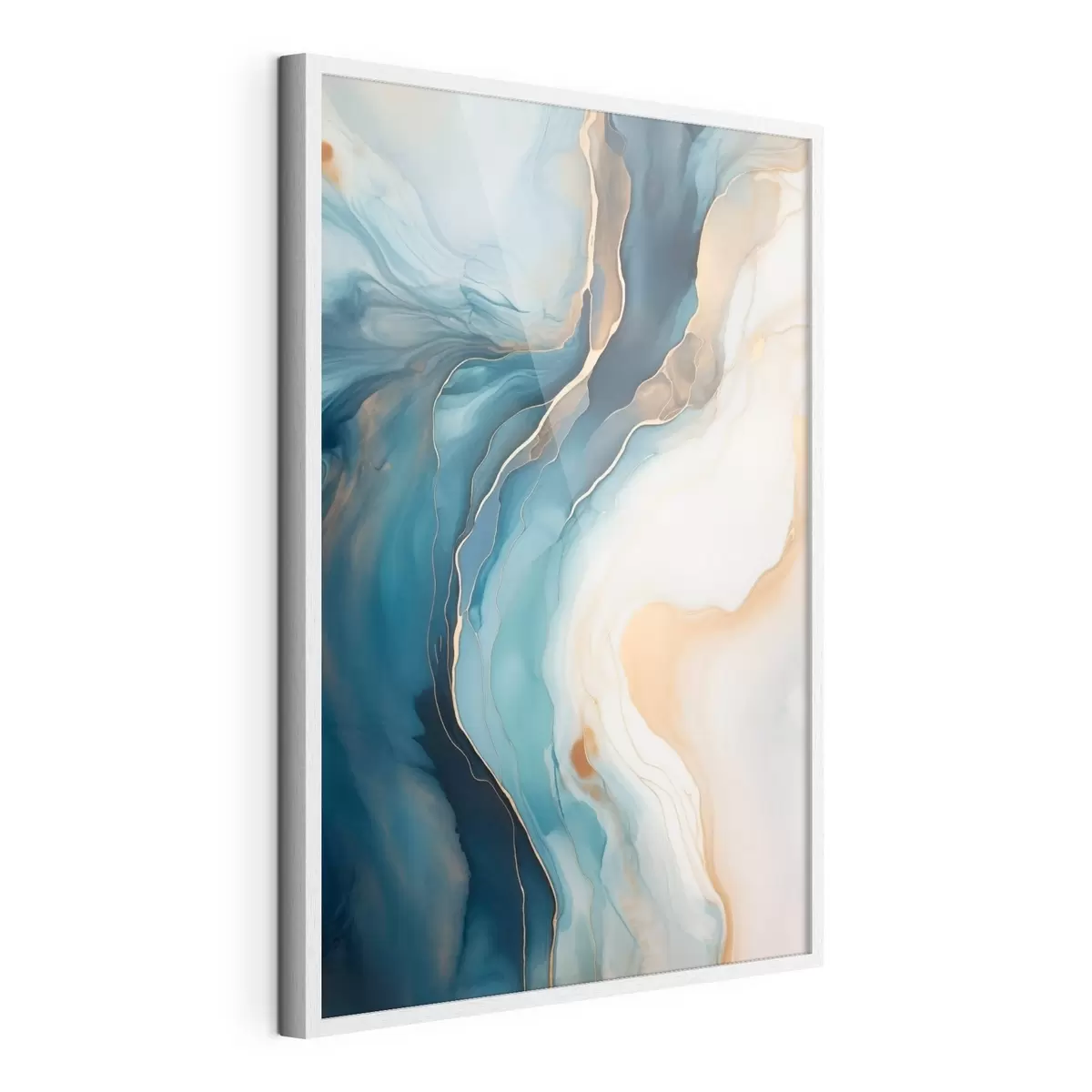 Poster Marmo smeraldo con venature color ambra f51083