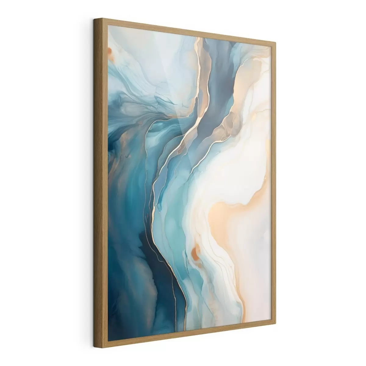 Poster Marmo smeraldo con venature color ambra f51083