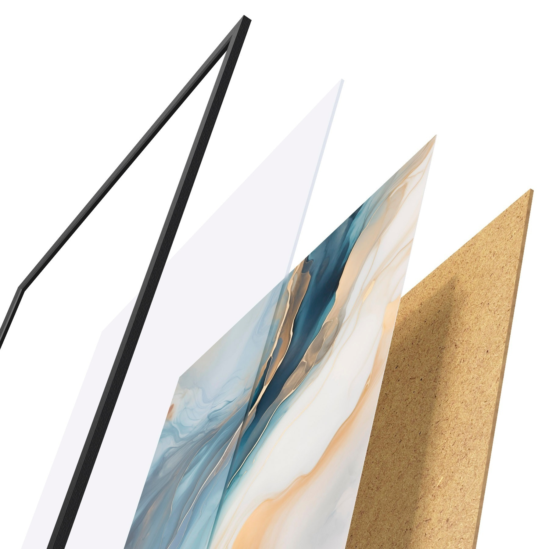 Poster Marmo smeraldo con venature color ambra f51083