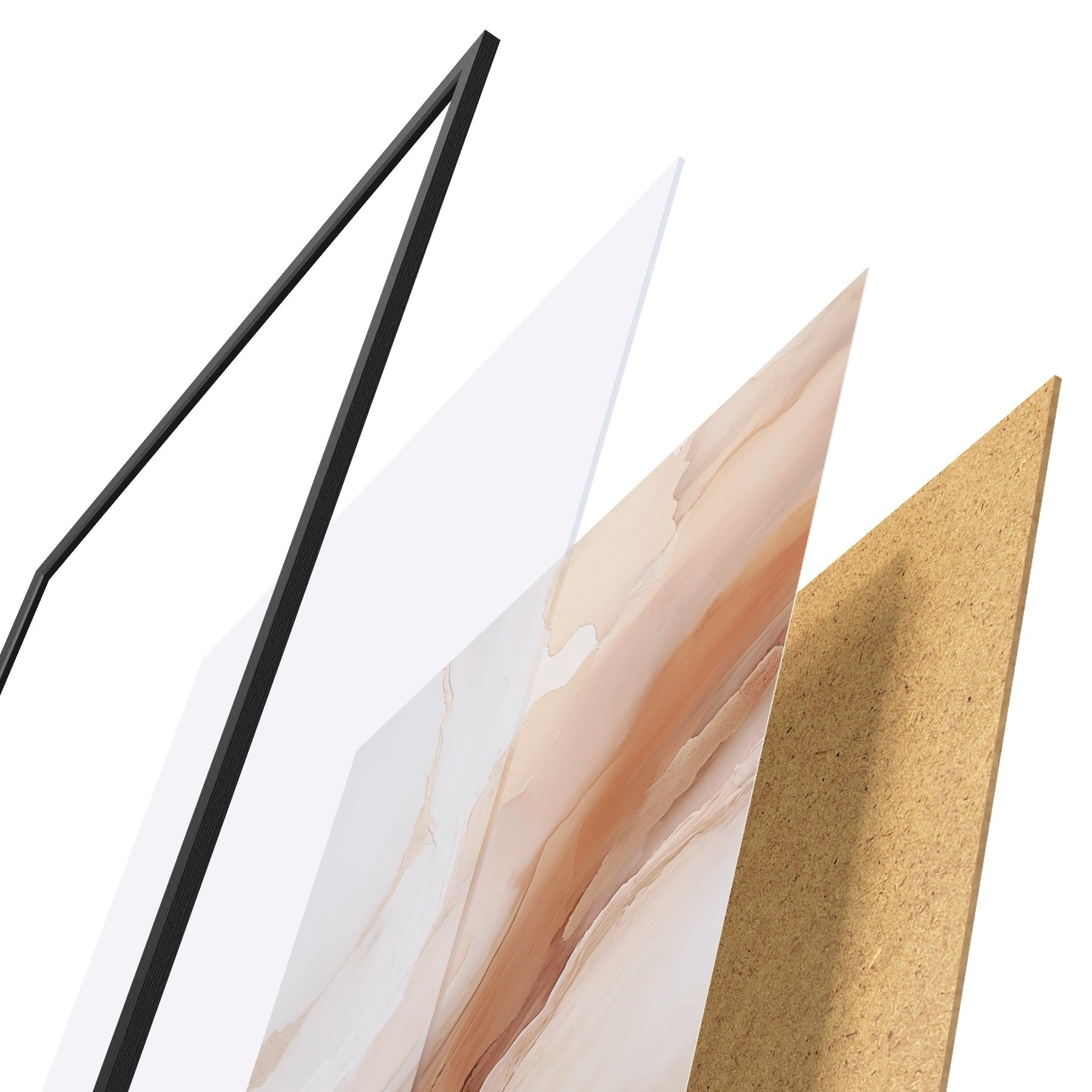Poster Strati di madreperla beige dalla trama raffinata f51084