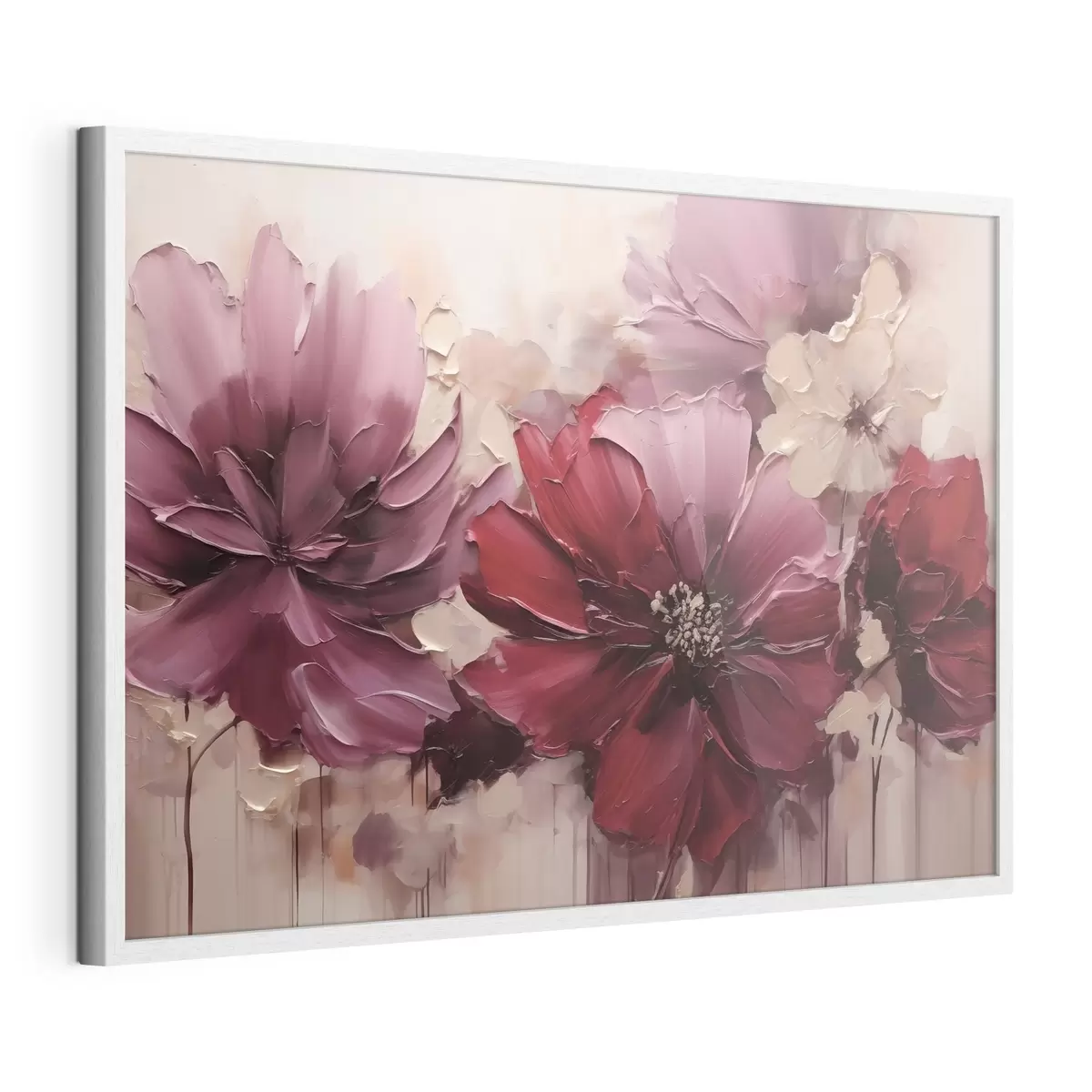 Poster Dalie dal colore intenso bordeaux e color cipria f51086