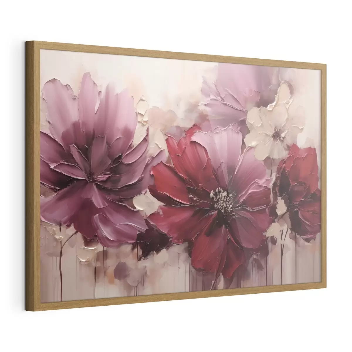 Poster Dalie dal colore intenso bordeaux e color cipria f51086