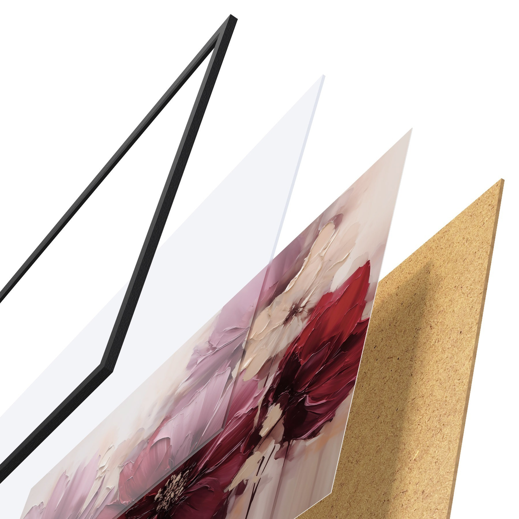 Poster Dalie dal colore intenso bordeaux e color cipria f51086