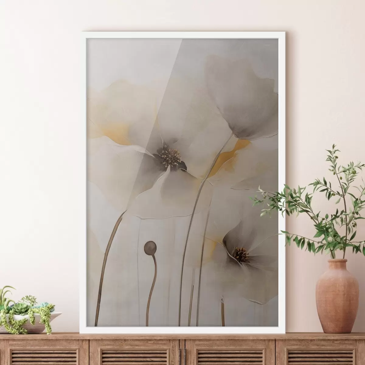 Poster Delicati papaveri su steli sottili f51089