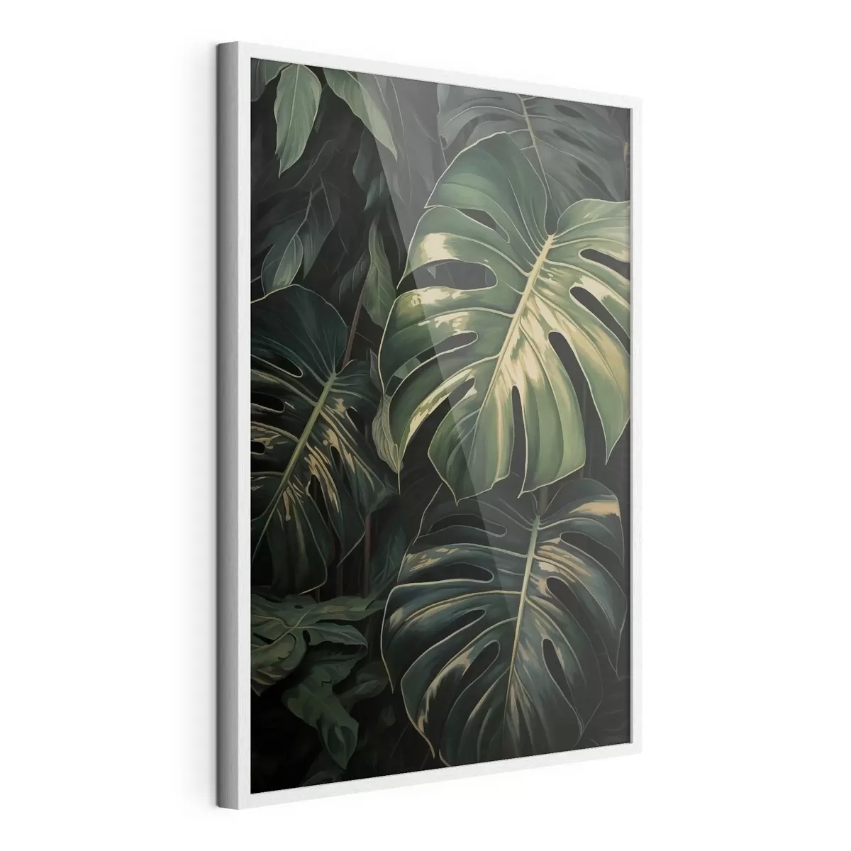 Poster Foglie lucide di Monstera nei tropici oscuri f51091