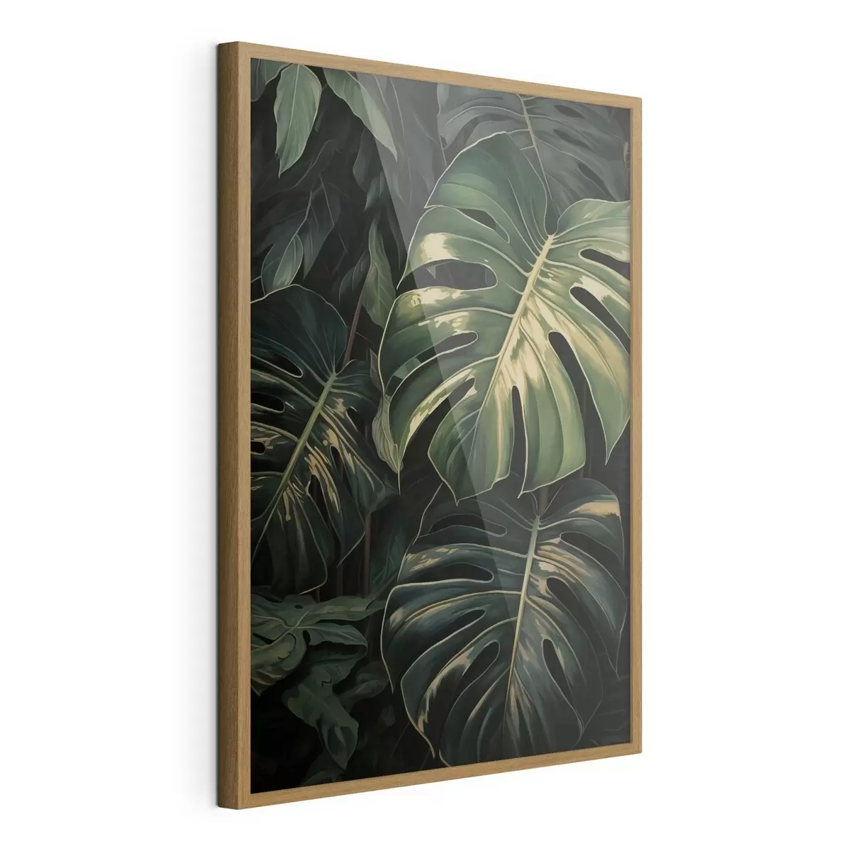Poster Foglie lucide di Monstera nei tropici oscuri f51091