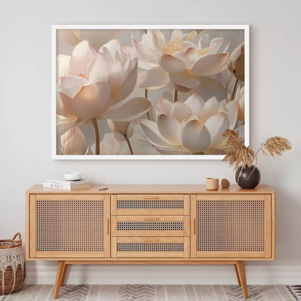 Poster Delicate ninfee e fiori di loto f51092
