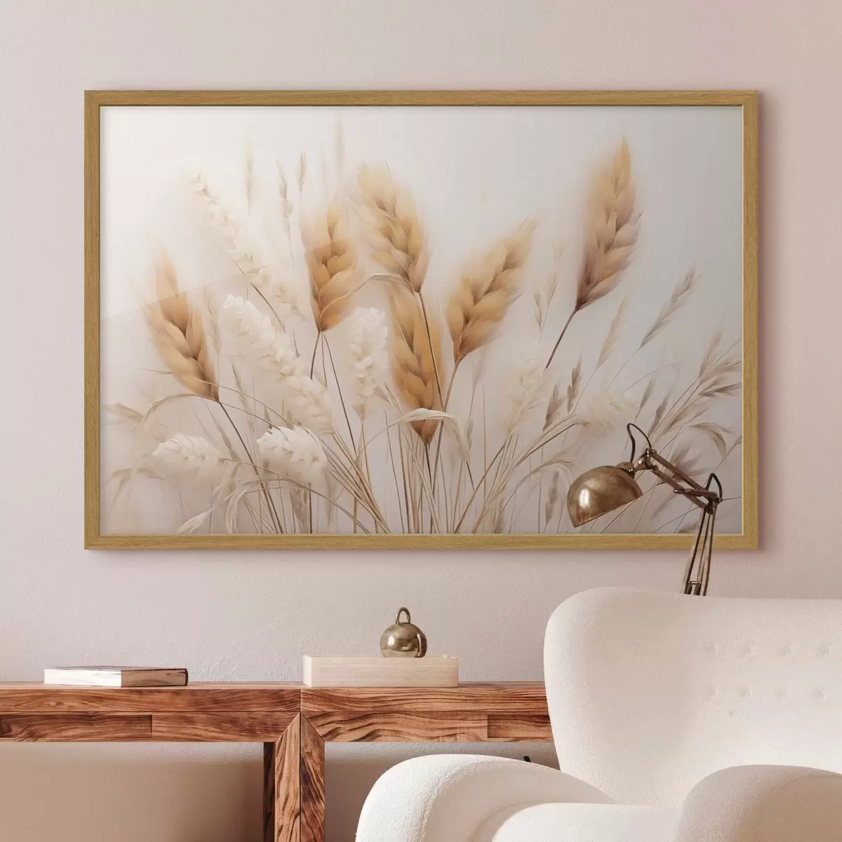 Poster Morbida erba della pampa in stile ecologico f51093