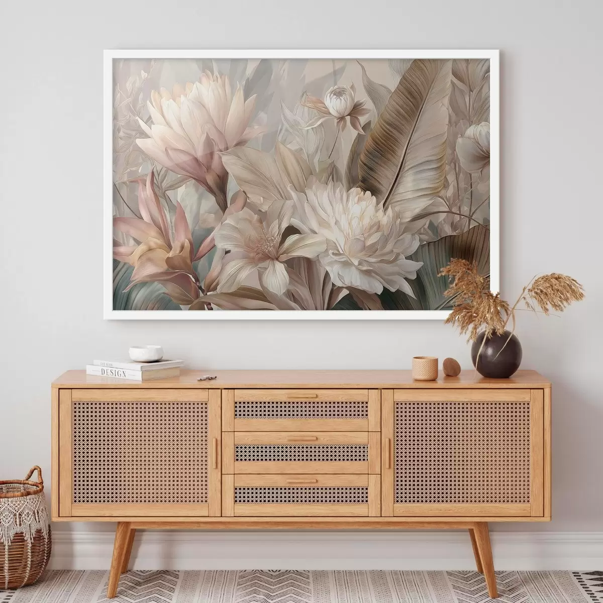 Poster Bouquet esotico dai toni pastello f51095