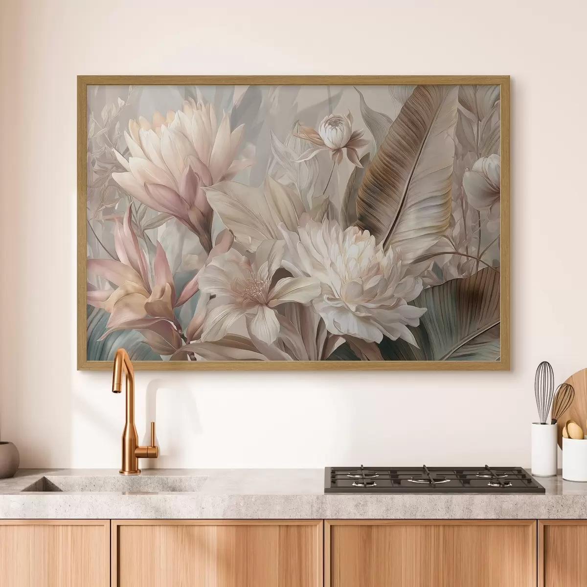 Poster Bouquet esotico dai toni pastello f51095