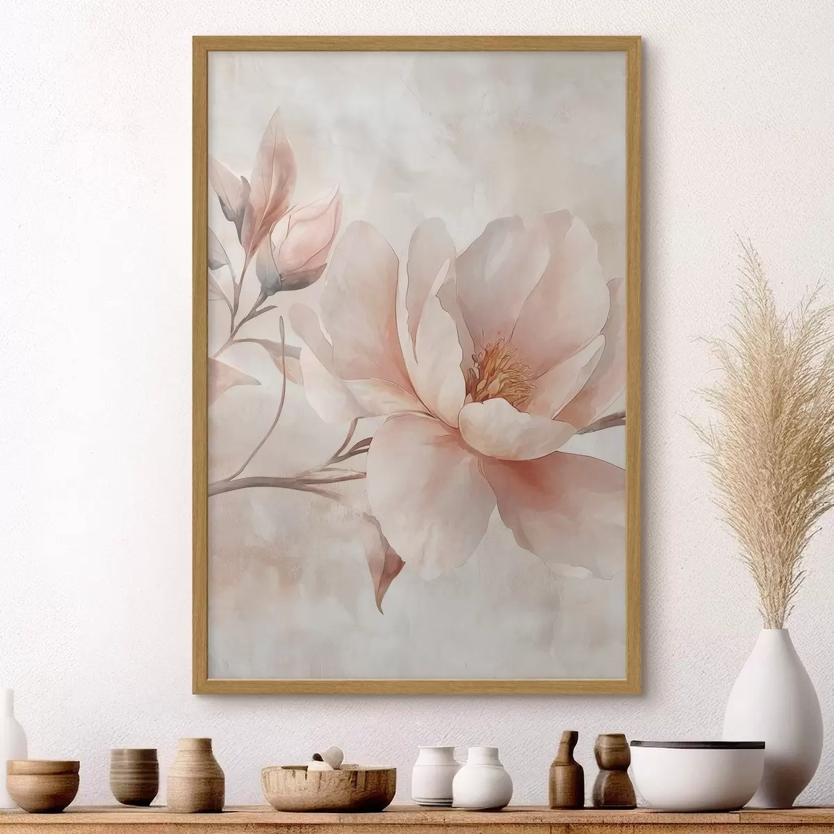 Poster Peonia in polvere con bocciolo f51097