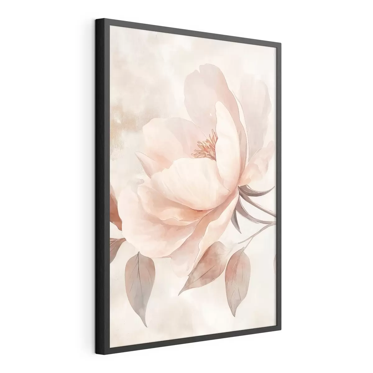 Poster Fiore acquerellato rosa-beige f51098