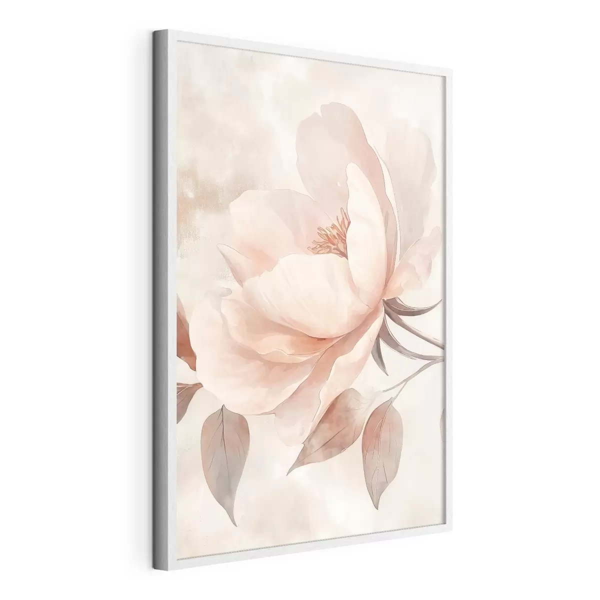 Poster Fiore acquerellato rosa-beige f51098