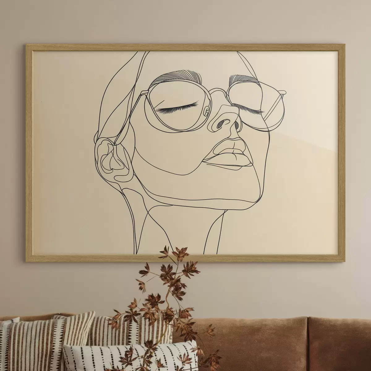 Poster Ritratto lineare di una donna f51145