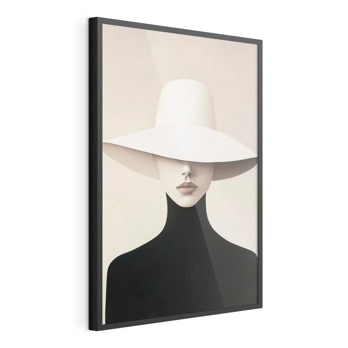 Poster Donna con un cappello bianco f51146