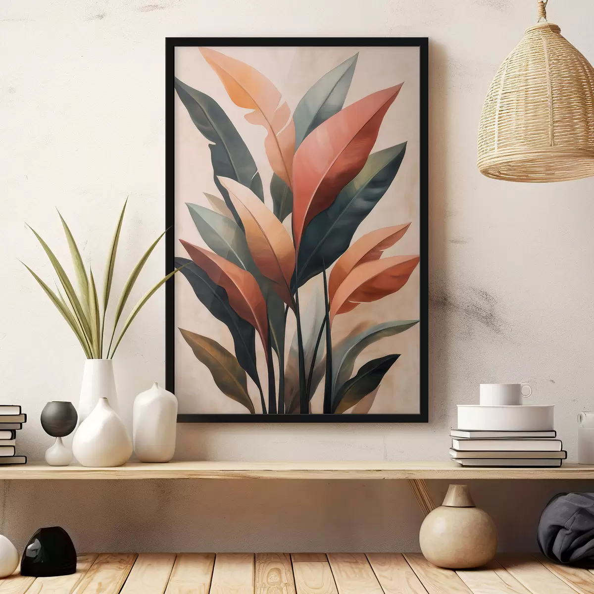Poster Foglie astratte f51156