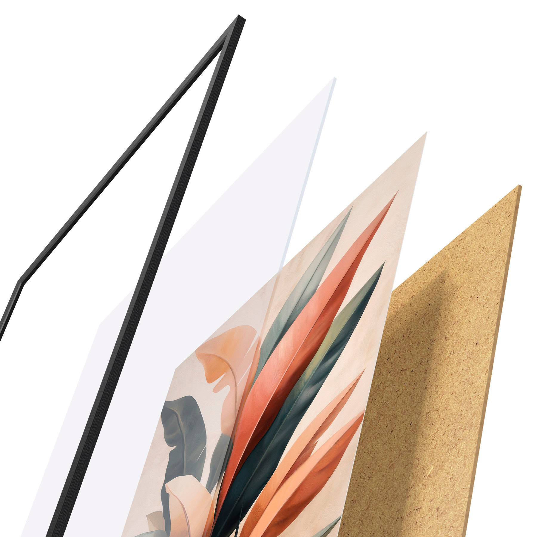 Poster Foglie astratte f51156