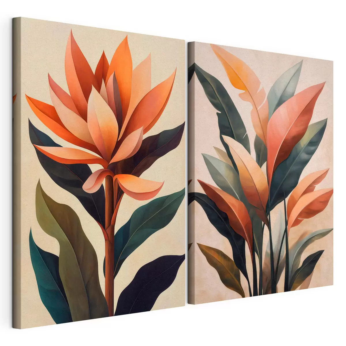 Quadro Fiori e foglie astratti nr. m31105