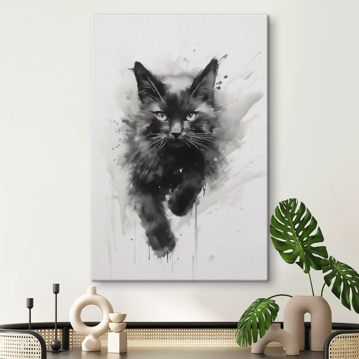 Quadro Gatto, imitazione di un dipinto nr. s51168