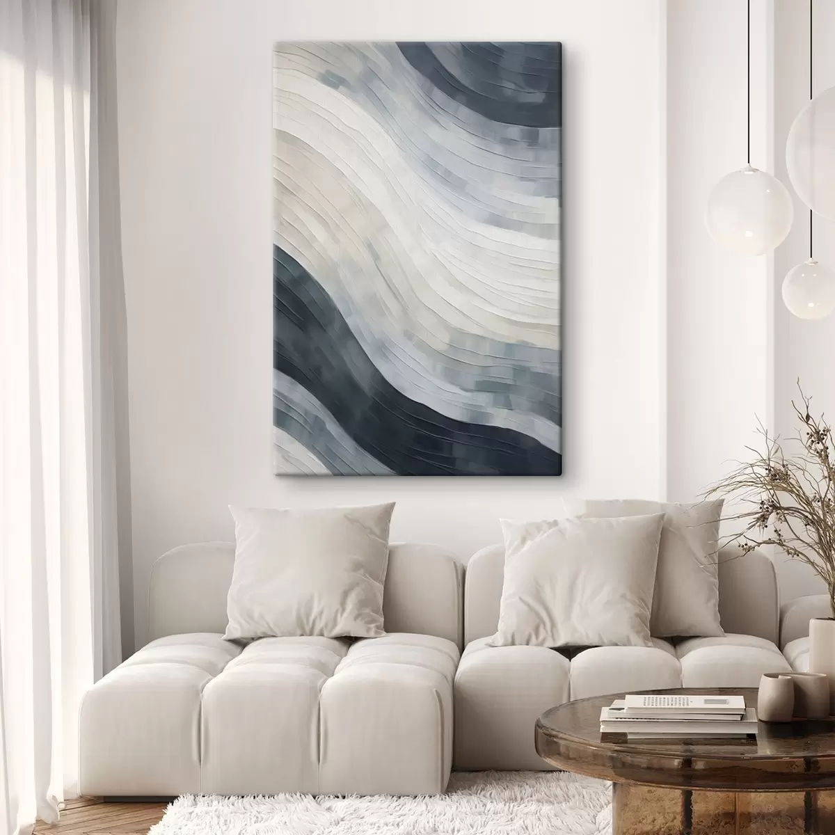 Quadro Righe astratte, imitazione di un dipinto nr. s51171