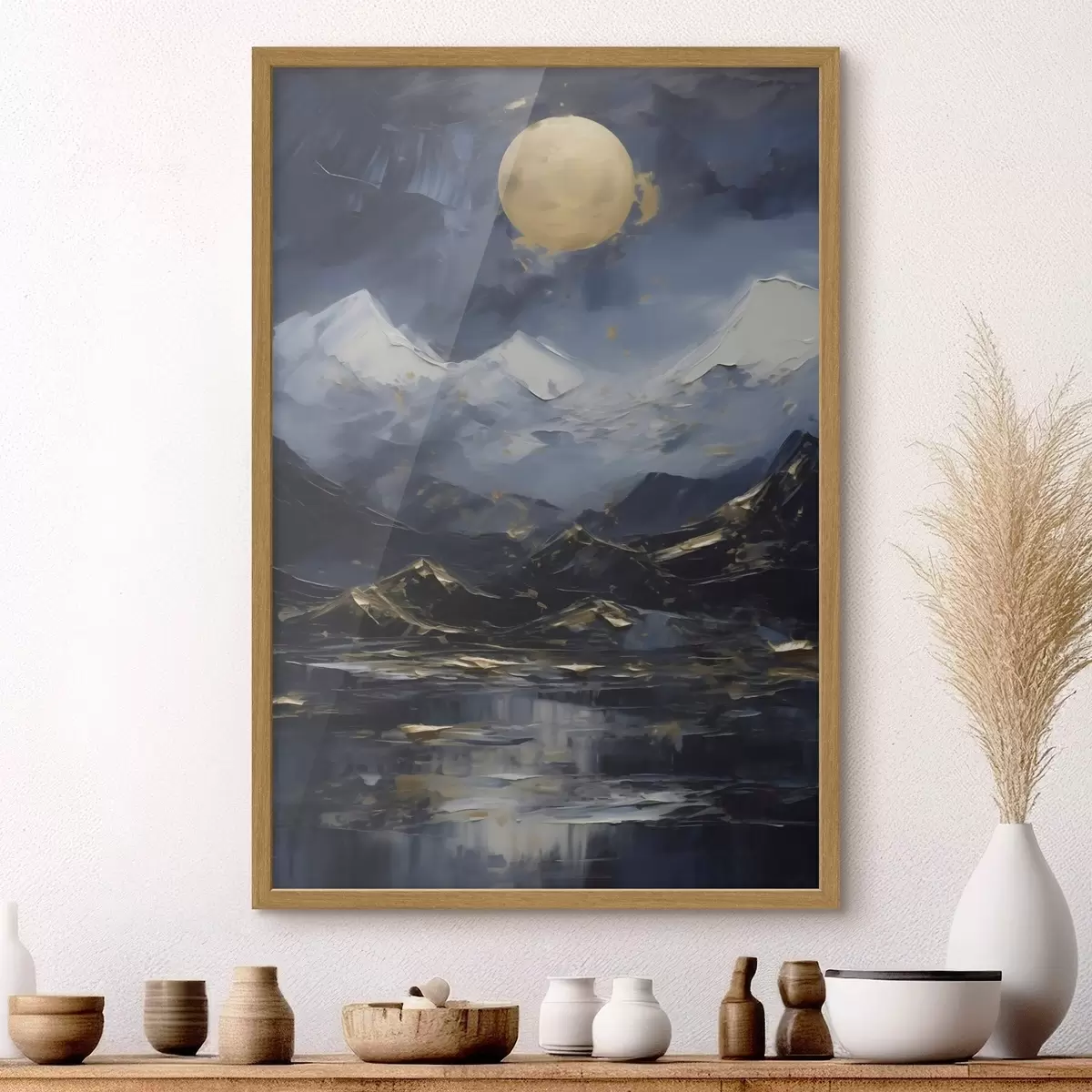 Poster Paesaggio di montagna, imitazione di un dipinto f51164