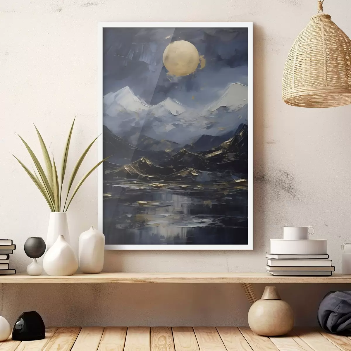 Poster Paesaggio di montagna, imitazione di un dipinto f51164
