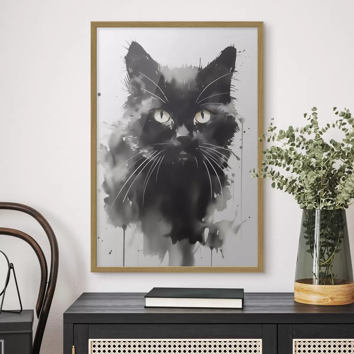 Poster Ritratto di un gatto, imitazione di un dipinto f51169